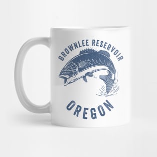 Brownlee Reservoir Oregon Bass Fishing Mug